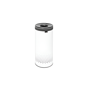 Bac À Linge 35L Avec Couvercle En Plastique - Blanc Poubelles de salle de bain
