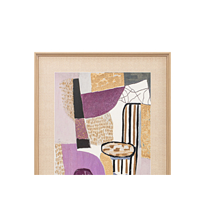 Tableau Abstrait Avec Cadre 60X80X3,7 - Multicouleur