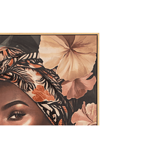 Tableau L'Africaine Avec Cadre 60X90Cm - Multicouleur