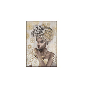 Tableau L'Africaine Avec Cadre - Multicouleur Soldes été vague 2