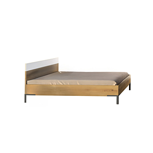 Lit Sposami Avec Planche Sommier - Blanc / Chêne Soldes été vague 2