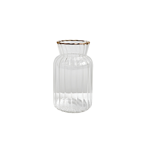Vase Orion + Bordure Dorée 7.5X7.5X12.5Cm - Doré Vases décoratifs