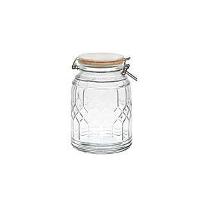 Bocal Conservation 1,8L Avec Couvercle Bois - Blanc Art de la table