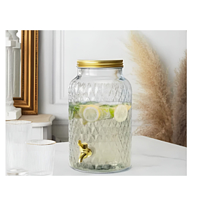 Carafe Fontaine Design Diamant 6L - Blanc