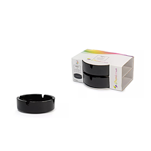 Set 2 Cendriers Rond - Noir