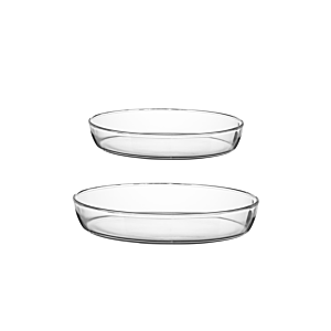 Set 2 Plats A Four Borcam Oval - Blanc