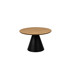 Table Ronde Soli 65X43Cm – Noir / Bois