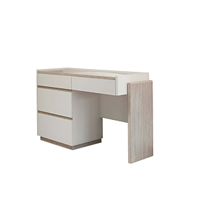 Commode Merkur 4Tiroirs - Blanc / Chêne Soldes été vague 2