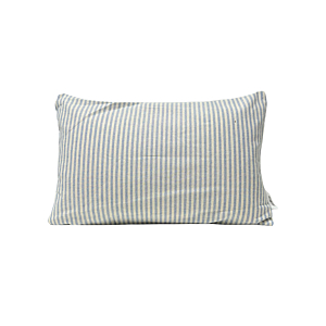 Coussin Exterieur Rayé 30X50Cm - Bleu Textile