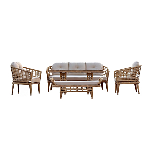 Salon De Jardin Rodos - Beige Meubles jardin