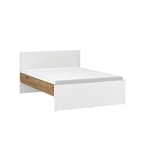 Lit Ricko 120X200Cm Sans Sommier - Blanc / Chêne Chambre enfant