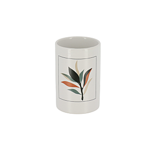 Gobelet Rond Flora En Dolomite - Blanc Soldes été