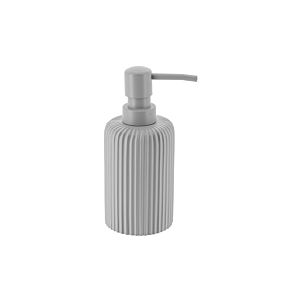 Distributeur À Savon Strié 230Ml - Gris Clair Salle de bain