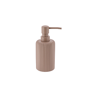 Distributeur À Savon Strié 230Ml - Cappuccino Salle de bain