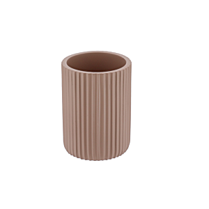 Gobelet Strié Arrondi - Cappuccino Salle de bain