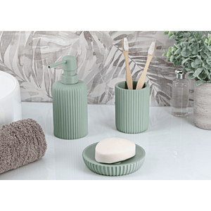 Distributeur À Savon Strié 230Ml - Vert Eucalyptus