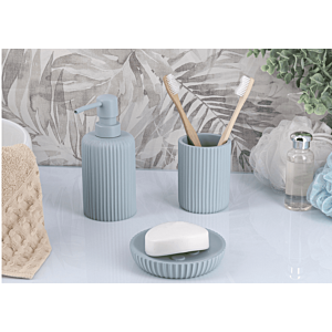 Distributeur À Savon Strié 30 Ml - Bleu Clair