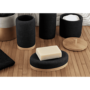 Porte Savon Effet Maille - Noir