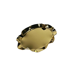 Plat De Presentation Oval - Doré Serviteurs