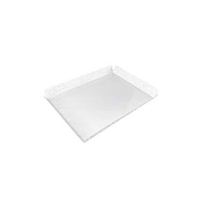 Plat De Presentation Zine 30Cm - Blanc Serviteurs