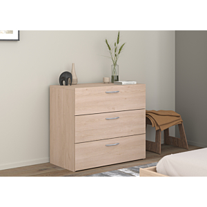 Commode Easylife 3 Tiroirs Élément Du Pack - Chêne