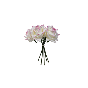 Bouquet De Roses Artificielles 26Cm - Blanc Offres Ramadanesques
