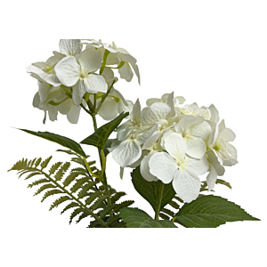 Plante Artificielle Hortensia Avec Pot 32Cm - Blanc