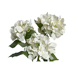 Plante Artificielle Hortensia Blanche Avec Pot 40Cm - Blanc