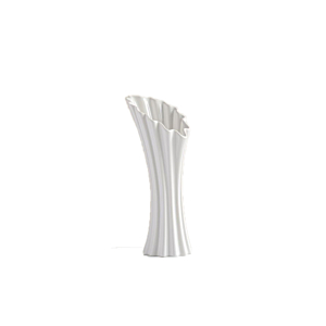 Vase Nervure 13.8X28X10.5 Cm - Blanc Vases décoratifs