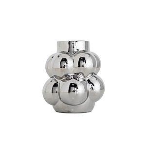Vase Bubble Effet Miroir 13X14.5X6Cm - Argenté Vases décoratifs