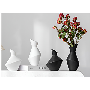 Vase Trapu 9.2X18.7X6Cm - Blanc