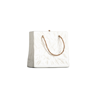 Vase Effet Sac Froisse 14X13.8X13.8Cm - Beige Vases décoratifs
