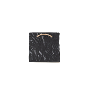 Vase Effet Sac Froisse 14X13.8X13.8Cm - Noir Vases décoratifs