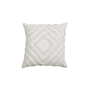 Coussin Décoratif Losange 45*45 Cm Avec Zip - Écru Essentiel HIVER