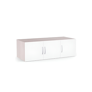 Surmeuble Nano 3 Portes - Blanc / Chêne Soldes été vague 2