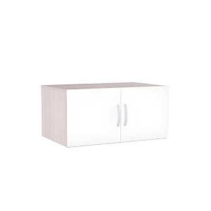 Surmeuble Nano 2 Portes - Blanc / Chêne Soldes été vague 2