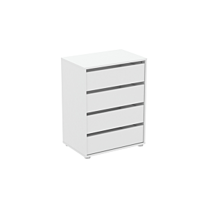 Commode Blokty 4 Tiroirs - Blanc Offres Ramadanesques