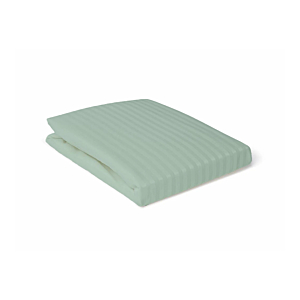 Parure De Draps Rayée Satinée - Vert Textile