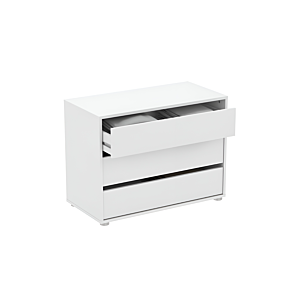 Commode Blokty 3 Tiroirs 79,6 Cm – Blanc