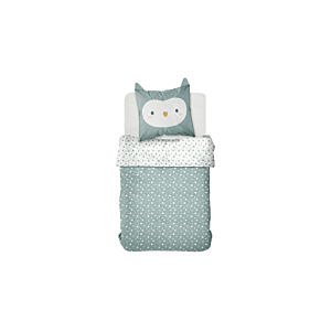 Parure De Lit Hibou Funny 140X200Cm - Vert Essentiel HIVER