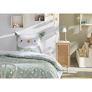 Parure De Lit Hibou Funny 140X200Cm - Vert