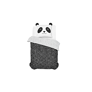 Parure De Lit Funny Panda 140X200Cm - Noir Essentiel HIVER