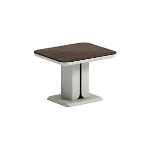 Table Café Taskline - Marron / Blanc