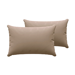 Set 2 Taies D’Oreillers Unies 50X70 Avec Point Ouvert - Taupe Essentiel HIVER