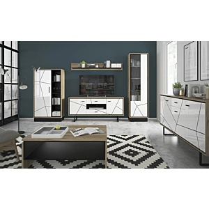 Petite Vitrine Brolo Led En Option - Blanc Brillant