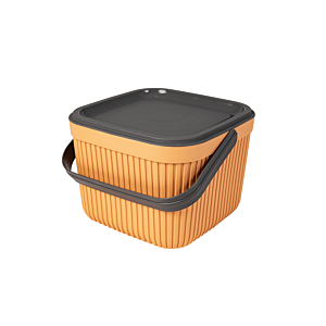 Panier 7L Avec Poignée Et Couvercle - Orange Accessoires salle de bain