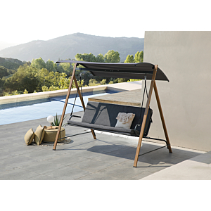 Balancelle Wood 3 Places - Gris Foncé
