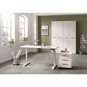 Bureau Assis-Debout Électrique Disegno - Blanc Nacré