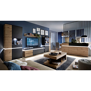 Buffet Avec Led Luci - Artisan Oak / Gris