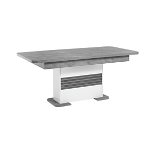 Table À Manger Extensible Vertigo - Chêne Gris Et Blanc